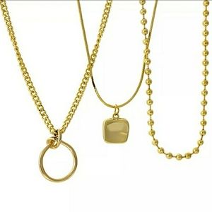 Multi-layered set of 3 separate necklaces; nwot